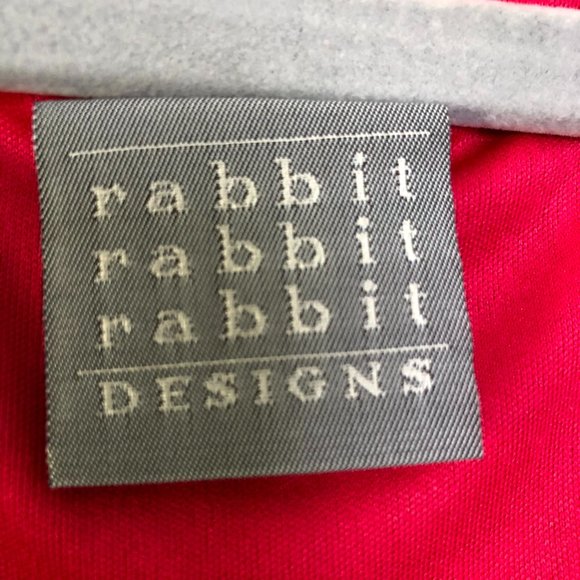 Rabbit Design Red, Long, Dress - Picture 3 of 7